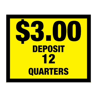 Vinyl Decal, Deposit $3.00 - 12 Quarters