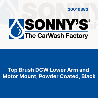 Top Brush DCW Lower Arm and Motor Mount, Powder Coated, Black
