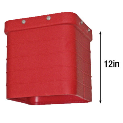 Blower Nozzle Rectangular Extension Kit with Hardware up to 12in, Red