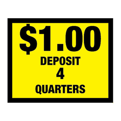 Vinyl Decal, Deposit $1.00 - 4 Quarters