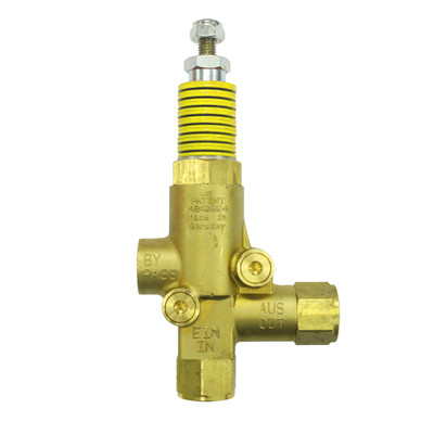 Spring Unloader Yellow, 1/2in FPT Inlet/Discharge/Bypass,13GPM, 1400PSI, 160°F, Giant PU22911