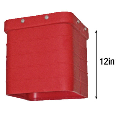 Blower Extension Rectangular up to 12in, Red