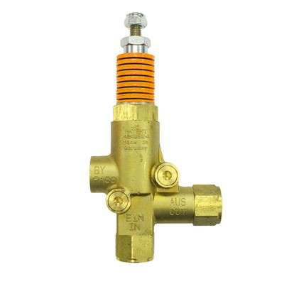 Spring Unloader Orange, 1/2in FPT Inlet/Discharge/Bypass,13GPM, 3500PSI, 160°F, Giant 22913A