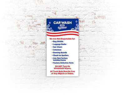 Disclaimer Sign, Wall Mount, 20in x 36in, Mr. Foamer