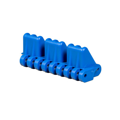 Car Pusher, 9 Hinge, ACB Standard Duty 3/4in Belt, Polyoxymethylene NL, Blue, 75-00297