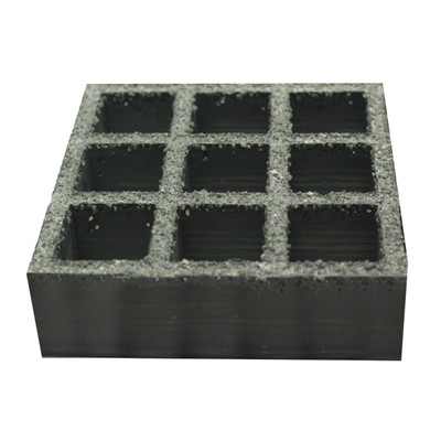 Grating Square Mesh Molded with Non-Stick Surface, 10ft L x 3ft W x 1-1/2 Thick, Dark Gray