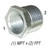 Hex Reducer Bushing, 3/4in MPT x 1/4in FPT, Steel Zinc Coated, 5406-12-4