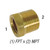 Hex Reducer Bushing, 1in MPT x 3/4in FPT, Brass, 28-115