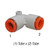 90° Union Elbow Connector, 3/8in Tube x 3/8in Tube, 145PSI, Pack of 10, SMC One Touch Fitting KQ2L11-00A