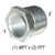 Hex Reducer Bushing, 1in MPT x 1/4in FPT, Steel Zinc Coated, 5406-16-4