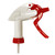 Spray Bottle Jumbo Trigger, 9-1/4in Dip Tube, Standard 28/400mm Neck, White and Red, Tolco, 110330