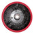 Backing Plate, Velcro Grip, 5in Dia. 5/8in-11 Thread Arbor Spindle, Female, Red, S.M. Arnold 69-086