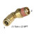 Push-In Elbow Swivel, 1/4in Tube x 1/4in MPT, 285PSI, 0°-150°F, Brass, 20-082