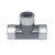 Tee, 1/4in FPT x 1/4in FPT x 1/4in FPT, Special Reinforced, Stainless Steel and PVC SCH80, Gray