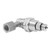 Mosmatic Swivel, 3/8in FPT x G3/8 Metric Male, 4000PSI, 250°F, 1000RPM, Self Rotating, Stainless Steel, DGG 90° Series 33.463