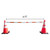 Retractable Safety Cone Bar, Expands from 3.35ft - 6.6ft, Red and White