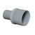 Vacuum Cuff Reducer, 2in Threaded I.D. x 1.5in I.D. Smooth Nozzle Adapter, Gray, VC215S for a 2in Vacuum Hose