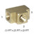 Tee Adapter, 3/8in FPT x 3/8in FPT x 3/8in FPT, Brass, 28-026