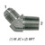 45° Elbow, 3/8in Male JIC x 1/2 MPT, Steel Zinc Coated, 2503-6-8