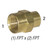 Hex Female Coupler Reducer, 3/8in FPT x 1/4in FPT, Brass, 28-183