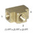 Tee Adapter, 1/4in FPT x 1/4in FPT x 1/4in FPT, Brass, 28-025