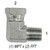 Elbow, 1/2in MPT x 1/2in FPT, Steel Zinc Coated, 1501-8-8