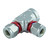 Union Tee, 1/2in Tube x 1/2in FPT x 1/2in Tube, Stainless Steel, Mako