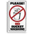 Please No Bucket Washing Sign, 16in W x 9in H