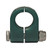 Stauff Clamp, Single 3/4in I.D. Pipe, Polypropylene, Green
