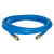 Single Wire Braid Hose Assembly, 3/8in I.D. x 3ft L with Fittings, Blue