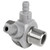 Dual Barb Injector, 3/8inNPT x 3/8in NPT, 2.0GPM, Gray, Stainless Steel, 129083