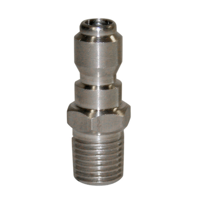 Quick-Disconnect Plug, 1/4in MPT, 5000PSI, Stainless Steel