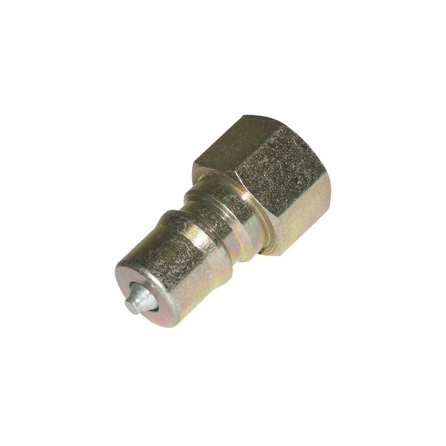 Quick-Disconnect Plug, 1/2in FPT, 2500PSI, 200°F, Plated Steel, Foster K4S