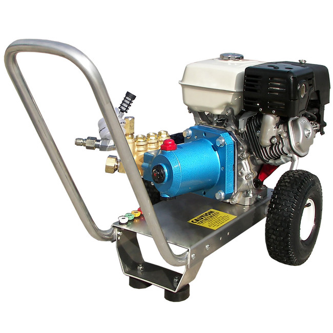 Portable Pressure Washer, Gas Powered, 9HP, 3200PSI Cat Triplex Plunger Pump, Pressure Pro