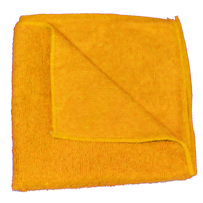 Microfiber Towels, 16-1/4in x 16-1/4in, Bag of 24, Gold Microfiber Towels, 16-1/4in x 16-1/4in, Bag of 24, Gold