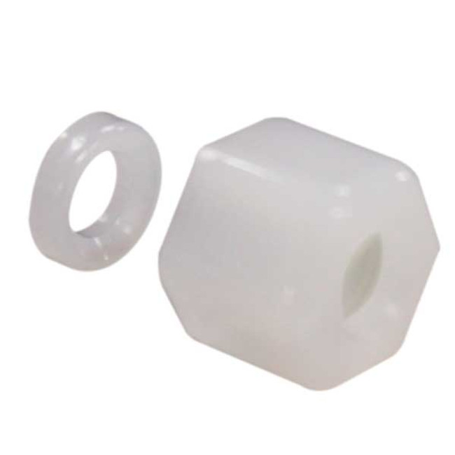 Nut and Spacer, 1/2in Tube, Thermoplastic, N8NS