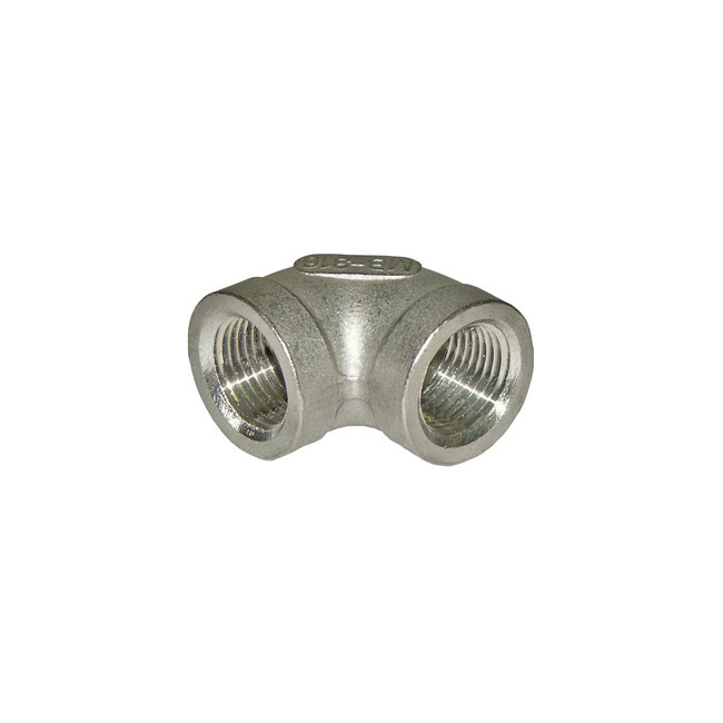 90° Elbow, 3/8in FPT x 3/8in FPT, 304 Stainless Steel