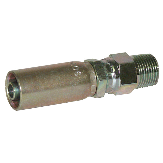 Swage Fitting, Male 3/8in Pipe Swivel, Zinc