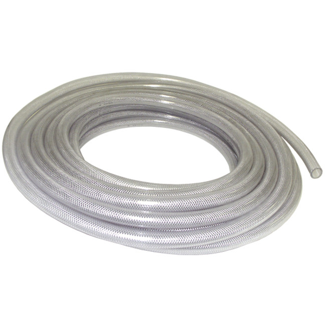 Clear Braided Hose 7/16in O.D. x 1/4in I.D. Roll of 100ft