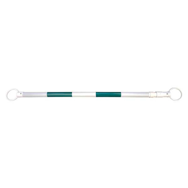 Retractable Safety Cone Bar, Expands from 6ft - 10.5ft, Green and White Retractable Safety Cone Bar, Expands from 6ft - 10.5ft, Green and White