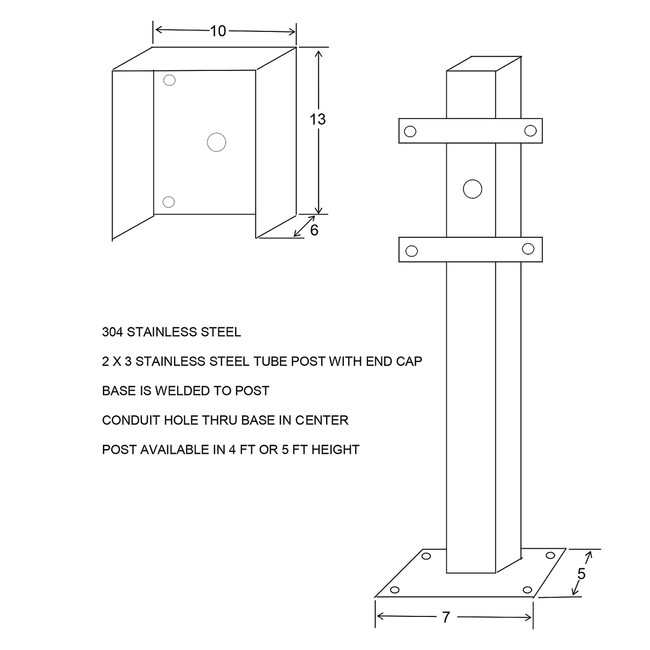 Dixmor Dryer Timer Stand for Dixmor Dryer Timer DX200, Stainless Steel Pedestal, DX200STAND