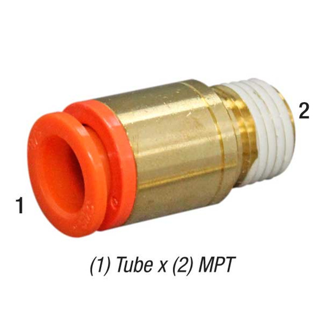 Hex Socket Head Male Connector, 3/8in Tube x 1/4in MPT, 145PSI, Pack of 10, SMC One Touch Fitting KQ2S11-35AS