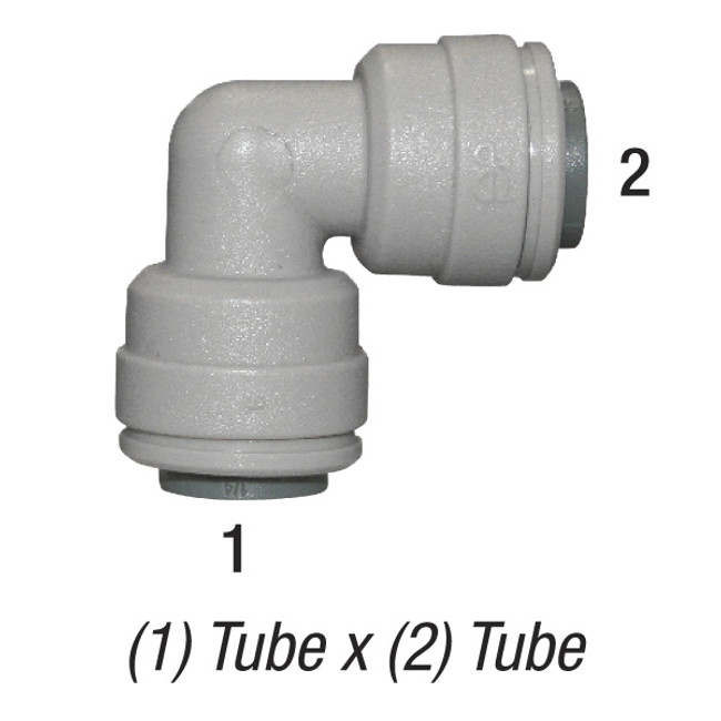 John Guest Elbow Union, 3/8in Tube x 3/8in Tube, PI0312S