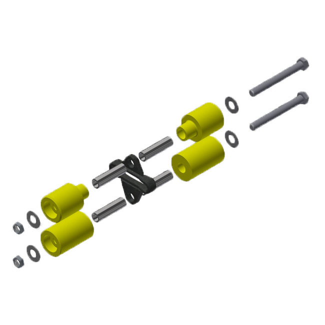 Roller Assembly, 4-Wheel with X458 Link for Ryko