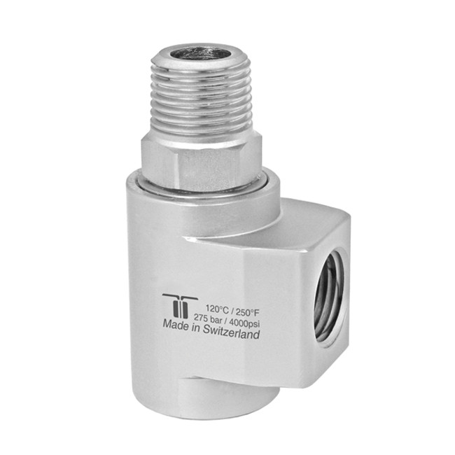 Mosmatic Swivel, 1/2in FPT x 1/2in MPT, 4000PSI, 300°F, 500RPM, Stainless Steel, WDCL Series 43.363