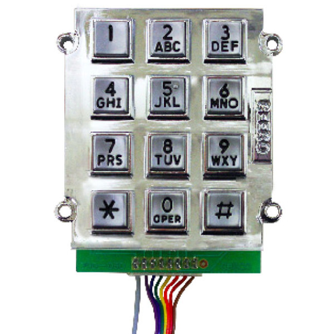 Entry System Keypad, 8-Conductor and 8-Pin Lead Wire for Ryko