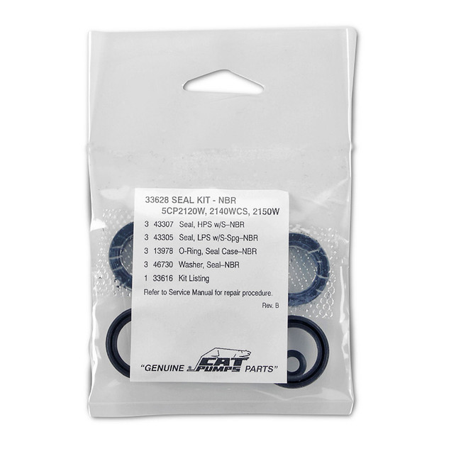 Seal Kit for 5CP2120W/5CP2150 Cat Pumps 33628