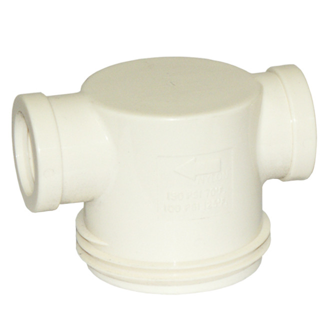 Replacement In-LIne Strainer Top Cover, Inlet/Outlet Port 3/4in FPT, White Nylon, RVF1212TN