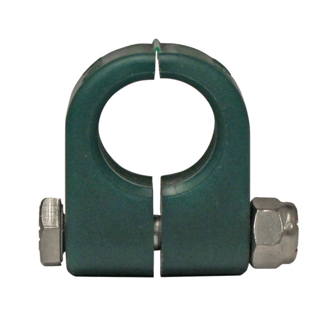 Stauff Clamp, Single 3/4in I.D. Pipe, Polypropylene, Green