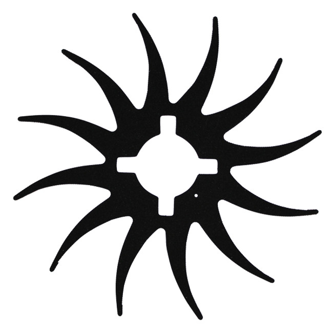 Ninja Star, 12-Blade Piece, 6in W, End Section